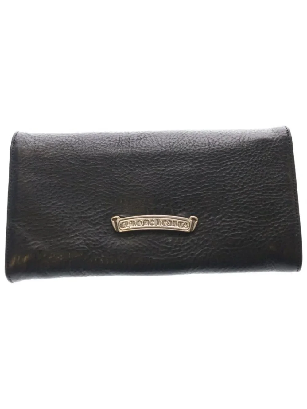 Chrome Hearts Judy Cross Ball Button Leather Wallet Black